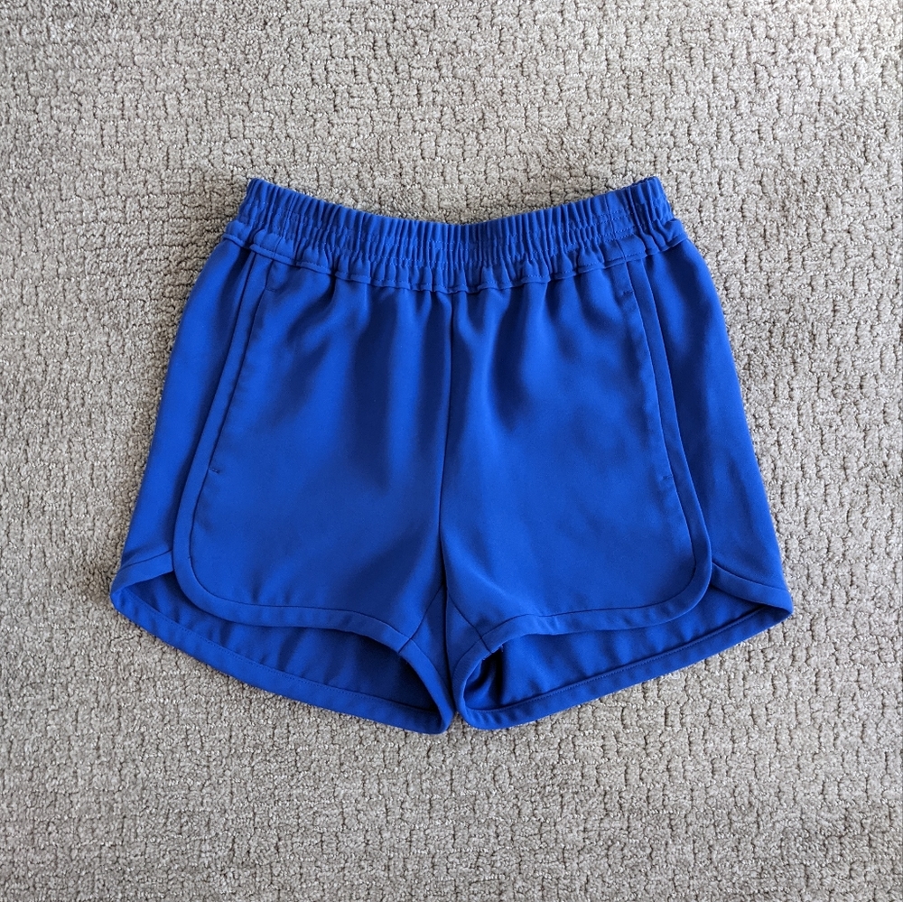 J. Crew Bright Blue Crepe Shorts 00